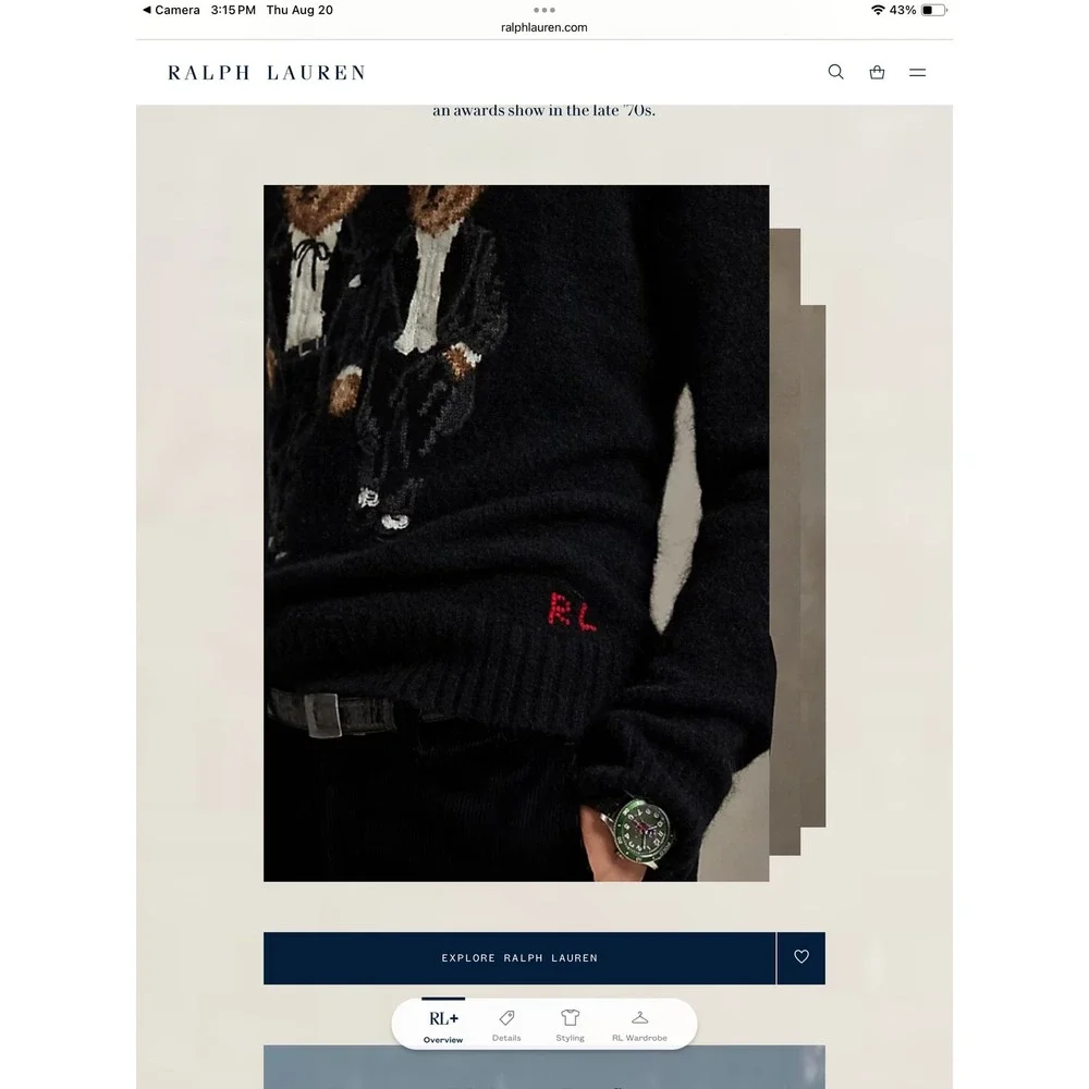 Polo Ralph Lauren Ralph and Ricky Polo Bear Special Edition Turtleneck Sweater
